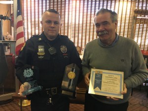 Captain Patrick White & Kiwanis President Tyler Fleming